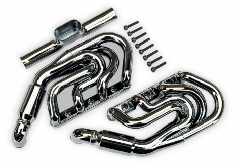 Engine exhaust, black chrome, 2.5x12mm CS (8)