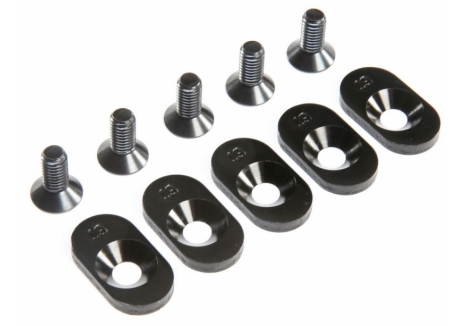 EngineMntInsert&Screws, BLK, 19T(5): 5ive-T 2.0