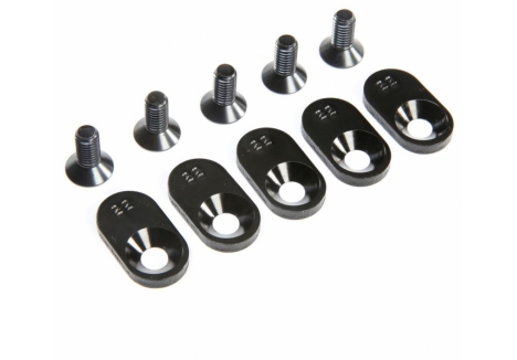 EngineMntInsert&Screws, BLK, 22T(5): 5ive-T 2.0