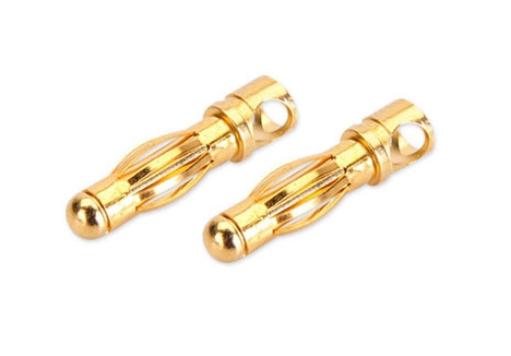 Etronix 4.0mm Male Gold Connector 2 Pack ET0605