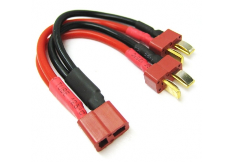 Etronix Deans 2S Battery Harness For 2 Packs In Parallel 14Awg Silicone Wire ET0708