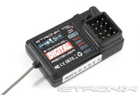 Etronix GFSK 3-Channel 2.4GHz RC Receiver for ET1060 ET1095