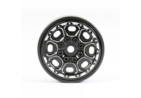 Fastrax 1 Inch CNC Black Beadlock Wheels 4 Piece FTTX468BK