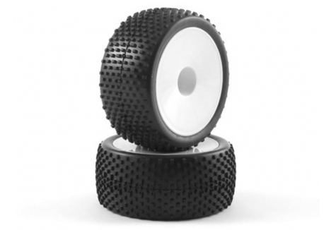 Fastrax 1/10 Block Buggy Tyres Rear Pre-Mounted Pair FAST0041
