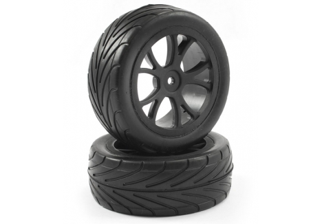 Fastrax 1/10 Buggy Front Tyres Arrow 10-Spoke Wheels 2.2 Inch 12mm Hex FAST0048B