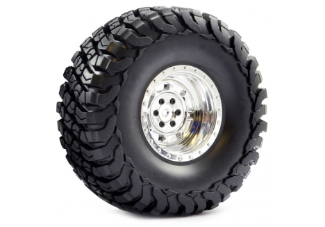 FASTRAX 1:10 CRAWLER GRANITE 2.2 SCALE WHEEL ø140MM TYRE (CHROME)(2) FAST1267C