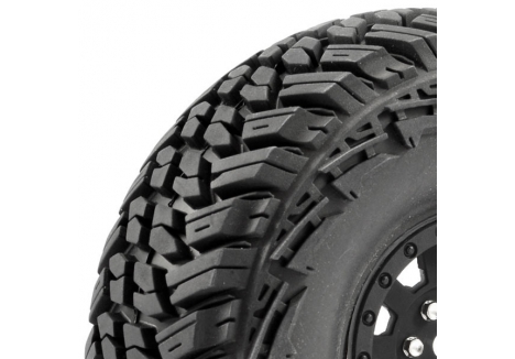 Fastrax 1/10 Crawler Slinger 1.9 Mounted Scale Wheel Black Pair FAST1250B