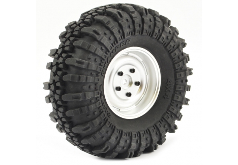 Fastrax 1:10 Crawler Swamper 1.9 Scale Wheel Tyre 118mm Silver FAST1268S