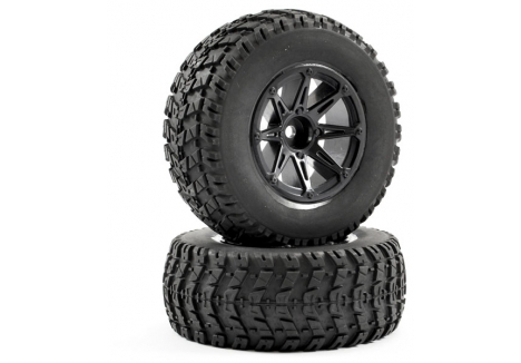 Fastrax 1/10 SC Wave Mounted 8-Spoke Wheels 12mm Hex FAST0058B