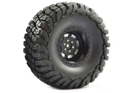 Fastrax 1/10 Scale Granite 2.2 Rock Crawler Wheels 140mm Black FAST1267B