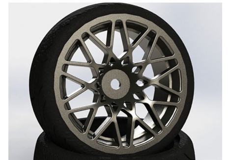 Fastrax 1/10 Street Tyre Star Spoke Gun Metal RC Wheels Set of 4 FAST0089GM