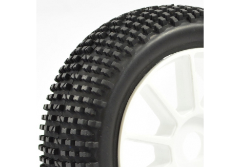 Fastrax 1/8 Premounted Buggy Tyres H Tread 10 Spoke FAST0004