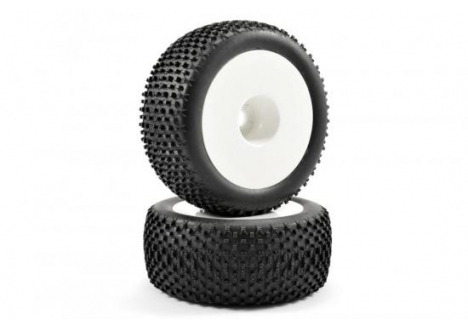 FASTRAX 1/8 TRUGGY X-BLOCK MTD ON WHITE DISHED 1/2"OFFSET(PR) FAST1091WD