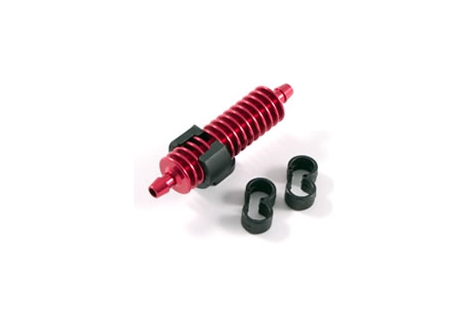 Fastrax 1/8th Exhaust Gas Cooler Red with Mounting Clips FAST897R