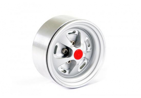 Fastrax Aluminium Beadlock Star 1.9 inch Wheels Silver 4pc FAST0140S