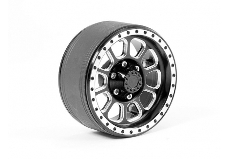 Fastrax Aluminium Beadlock TEN 1.9in RC Wheels Black FAST0138BK