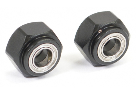 FASTRAX ALUMINIUM FRONT WHEEL 12MM HEX ADAPTORS w/BRG (PR) FAST0177BK