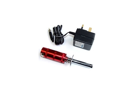 Fastrax Aluminium Metered Glow Starter with 2100mAh Ni-Cd Battery and UK Charger FAST50M
