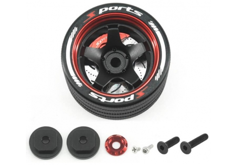 Fastrax Aluminium Steering 5-Spoke Wheel Sanwa Futaba Flysky FAST423R