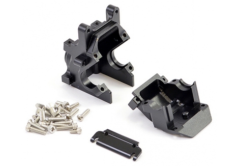 Fastrax ARRMA 1/8 Front Rear Aluminium Gearbox Unit Black FTAR018BK