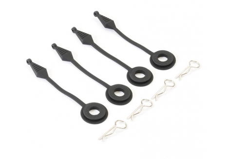 Fastrax Body Pin Holder/Body Protector 4Pcs Large Black FAST889BK