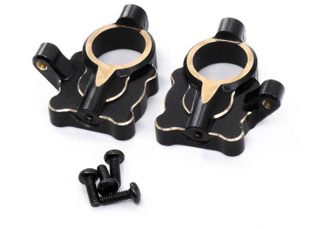 Fastrax FCX24 Black Brass Steering Arm Housing 2 Piece FTFMS005BRB
