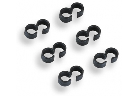 Fastrax Fuel Tube Clips Black Pack of 6 FAST89BK