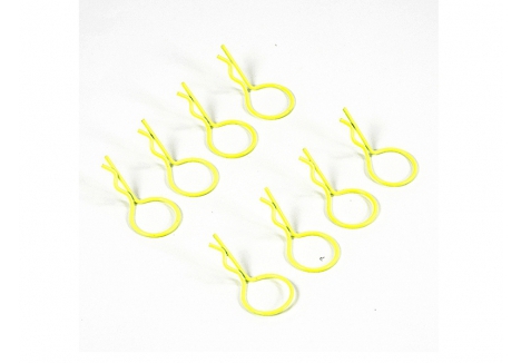 Fastrax Large Body Clips Fluorescent Yellow Pack of 8 FAST213FY