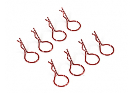 Fastrax Large Metallic Body Clips Red FAST213MR