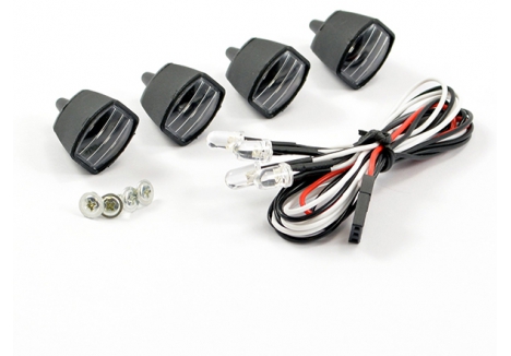 Fastrax Light Set 4-Piece Rectangular LED Spotlights with Lenses Wire Connector FAST2340