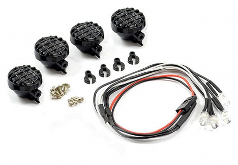 Fastrax Light Set with LED Lenses Round Spotlights 4 Piece FAST2341