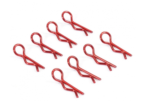 Fastrax Small Metallic Red Body Clips Pack of 8 FAST212MR