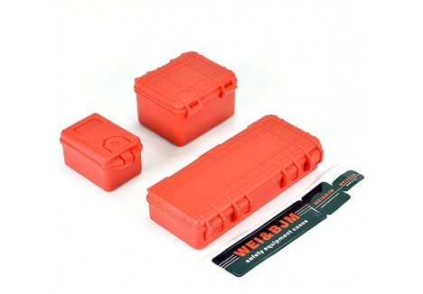 Fastrax Tool Case Set 3-Piece Large 100x40x20mm Red RC Crawler Storage FAST2354R