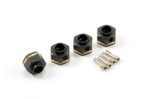 Fastrax TRX-4 Brass Hex Wheel Hubs V2 3mm 4 Piece FTTX340BR