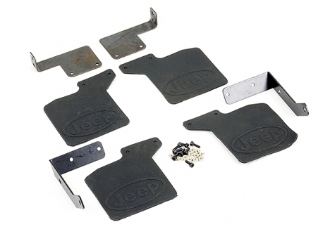 Fastrax TRX-4 Rubber Mudflaps and Alloy Mounts for Jeep FTTX344