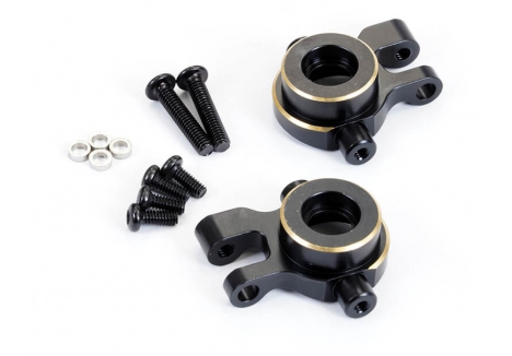 Fastrax TRX-4M Black Brass Steering Knuckles Pair 1/18 RC Crawler FTTX461
