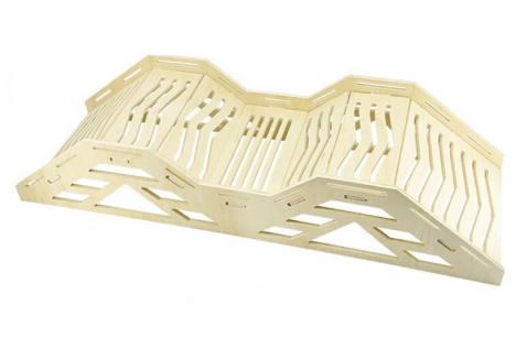 Fastrax Wood Board Climbing Up'N'Over Obstacle Type B 1/24 1/18 FAST2399-06
