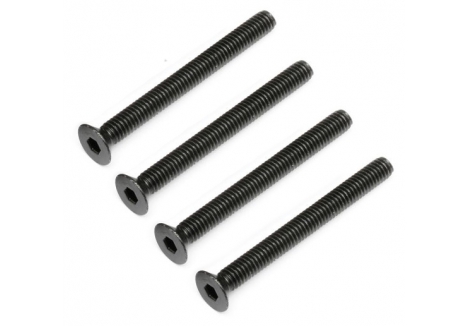 Flt Head Hex Machine Screw 4x40mm 4x4 (4) - Z-AR722440