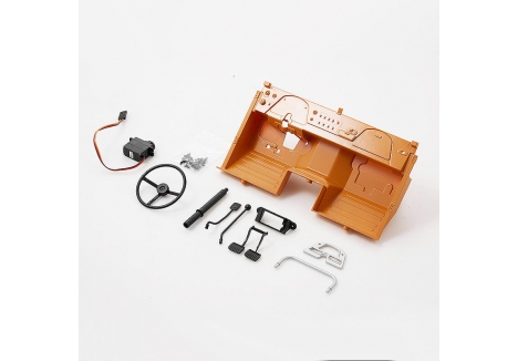 FMS 1/10 Scale RC Car Steering Wheel and Instrument Panel Set Yellow FMS-C1628