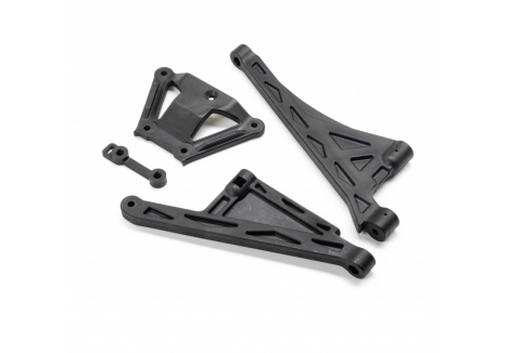 Front and Rear Chassis Brace and Spacer Set: 5IVE-TG 3.0