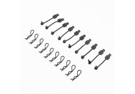 FTX Black Body Clip and Rubber Mounts RC Car Spare Part FTX9674