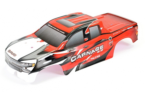 FTX Carnage 2.0 Red Printed Bodyshell 1/10 Scale RC Truck Body FTX6345R