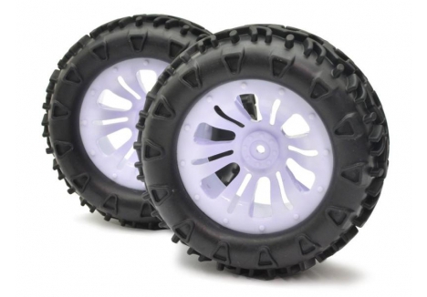 FTX Carnage Mounted Wheel Tyre Complete Pair White FTX6310W