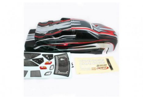 FTX Carnage ST Printed Body Shell Black Red FTX6344