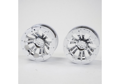 FTX Carnage Wheel 2pcs Chrome RC Truck Wheels Replacement Parts FTX6315C