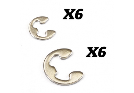 FTX E-Clips Retaining Clips 2.5mm 4mm Dual Size FTX10352