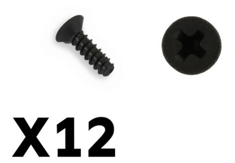 FTX Flat Head Self Tapped Screws M3 X 10 RC Vehicle Fasteners FTX6546