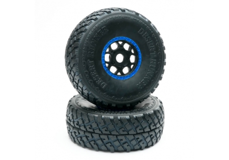 FTX Grand Apache 1/7 Mounted Wheel and Tyre Pair Blue FTX11230B
