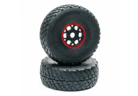 FTX Grand Apache 1/7 Mounted Wheel and Tyre Pair Red FTX11230R