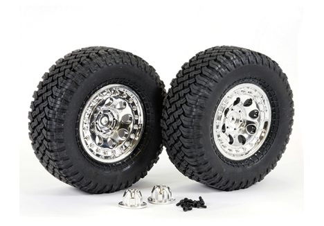 FTX Outback 3 Treka Complete Wheel Tyre Assembly Pair 1/10 RC Crawler FTX10064
